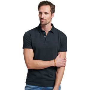 Superdry Studio Jersey Polo Heren Donkerblauw