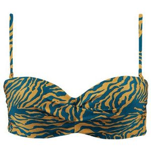 Barts Kalae Bandeau Bikini Top Dames Blauw Dessin