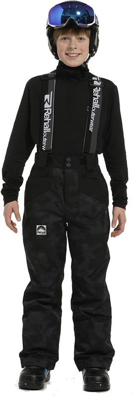 Rehall Digger-r Snowpants Camo Black Snowboardbroek Jongens Grijs 152