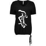 Zoso Amani casaul t-shirt dames zwart dessin