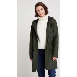 Message A/s Fabiola Regen Jas Dames Donkergroen S/m