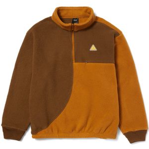 Huf Expedition 1/4 Zip Pile Casual Sweater Heren Bruin Dessin M