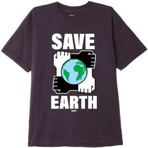 Obey Save The Earth Casual T-shirt Heren Zwart S