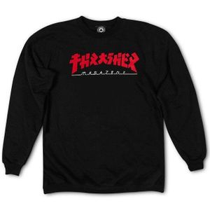 Thrasher Godzilla Crewneck Sweater Skate Heren Zwart L