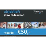 Herqua Cadeaubon 50.00 Euro Cadaeubon Zwart