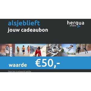 Herqua Cadeaubon 50.00 Euro Cadaeubon Zwart