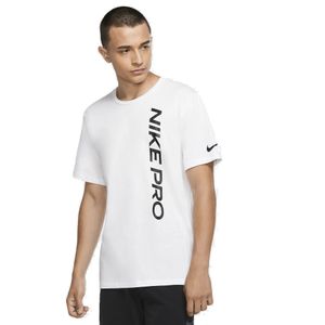 Nike Nike Pro Men's Short-sleeve To.whi Sportshirt Heren Wit