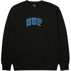 Huf Arch Applique Crewneck Casual Sweater Heren Zwart S