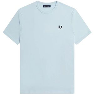 Fred Perry Ringer Casual T-shirt Heren Blauw