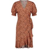 Beachlife Leopard Spots Overslag Strandjurk Dames Bruin Dessin