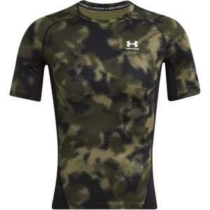 Under Armour Heatgear Printed Compressieshirt Heren Groen Dessin M