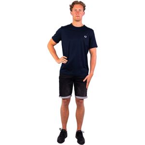 Fred Perry Ringer Casual T-shirt Heren Donkerblauw