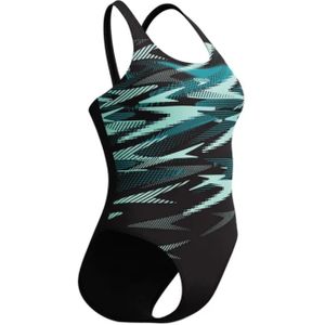 Speedo Eco+ H-boom Placement Muscleback Badpak Dames Zwart Dessin Xl/42