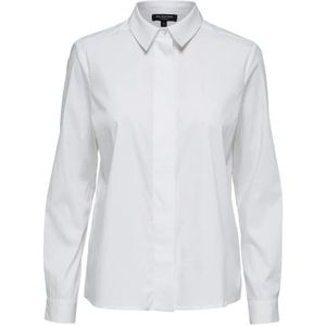 Selected Slfagnes-odette Ls Shirt B Noos Blouse Dames Wit