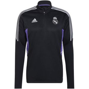 Adidas Real Madrid Training Top 22/23 Voetbal Sweater Sr Zwart