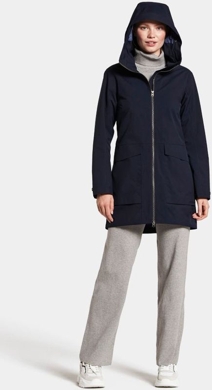 Didriksons Folka Wns Parka 5 Zomerjas Dames Donkerblauw Xl/42