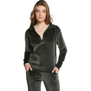 Lune Active Teddy Casaul Sweater Dames Groen