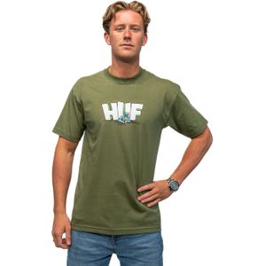Huf - The Drop - T-shirt - Groen - Katoen