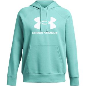 Under Armour Rival Fleece Big Logo Sportsweater Dames Groen