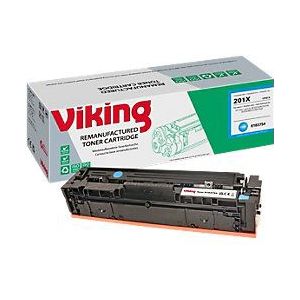 Viking - Tonercartridge CF401X - Cyaan - Compatibel met HP 201X - Hoge Capaciteit - 2300 pagina's