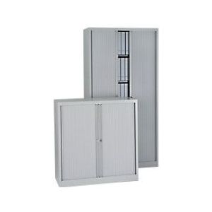 Bisley EuroTambour Roldeurkast Kunststof, Staal 2 Planken 1.200 x 430 x 1.029 mm Zilver