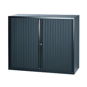 Bisley EuroTambour Roldeurkast Kunststof, Staal 2 Planken 1.200 x 430 x 1.029 mm Zwart