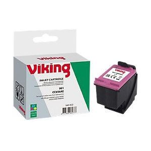 Viking 901 compatibele HP inktcartridge CC656A cyaan, geel, magenta