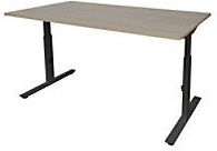 Linesto Plus - Bureau - Zwart - Hoogte Instelbaar - 160x80cm Robson Eiken Blad