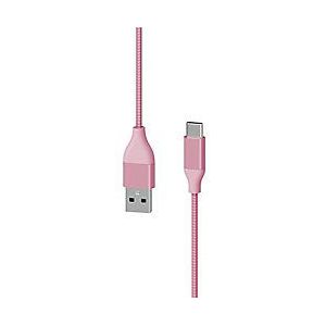 XLAYER 217085 1 x USB C male naar 1 x USB C male oplaadkabel 1.5m Roze