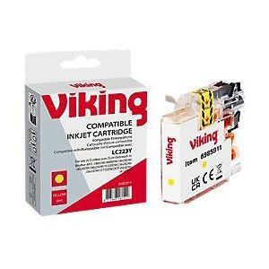 Viking LC223Y Compatibel Brother Inktcartridge Geel
