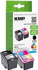 KMP Compatibel HP 62 Inktcartridge N9J71AE Zwart, cyaan, magenta, geel Multipak 2 Stuks