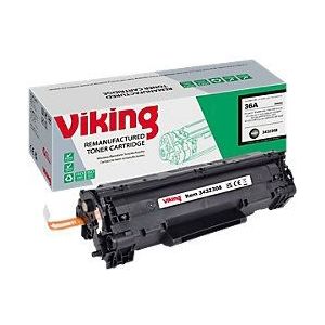 Viking - Tonercartridge - Zwart - Compatibel met HP 36A CB436A - 2000 pagina's