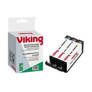 Viking CLI-526 compatibele Canon inktcartridge cyaan, magenta, geel multipak 3 stuks