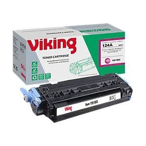 Viking - Tonercartridge - Magenta - Compatibel met HP 124A Q6003A - Tot 2000 pagina's