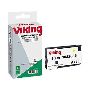 Office Depot - CZ132A 711 - Inktcartridge - Geel - 30 ml - Compatibel met HP DesignJet