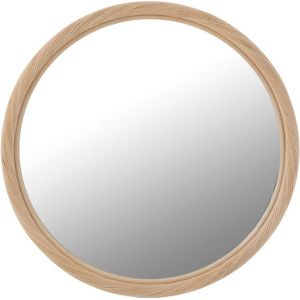 J-LINE WANDSPIEGEL ROND ROTAN/GLAS NATUREL LARGE