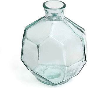 BAZAR BIZAR THE ROUND ORIGAMI VASE – GERECYCLEERD GLAS BLAUW