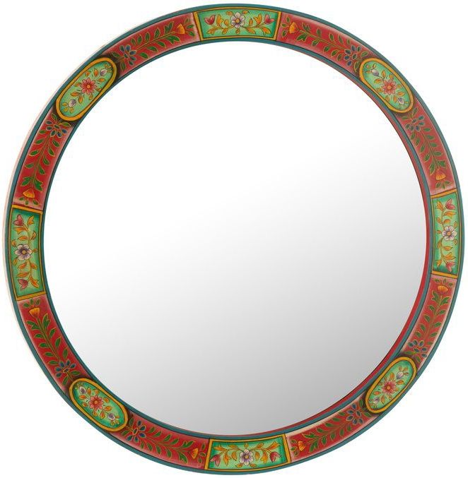 J-LINE RONDE SPIEGEL FRAME MUMBAI MDF MIX