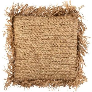 J-LINE KUSSEN VIERKANT RAFFIA – NATUUR – 45 CM