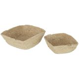J-Line Basket Square Maize Natural Small