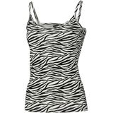 Spaghetti top dames met print zebra design s/m