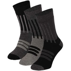 Badstof sokken casual assorti zwart