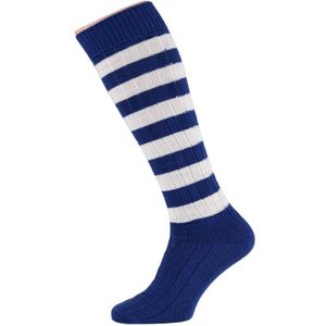 Party soccer socks kobalt blauw/wit
