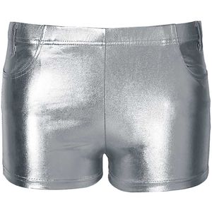 Party hotpants ladies latex zilver
