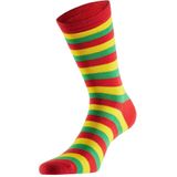Feest sokken met strepen rood