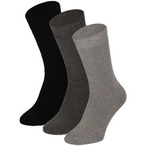 Badstof sokken basis kleuren assorti grijs