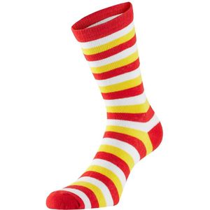 Feest sokken met strepen rood