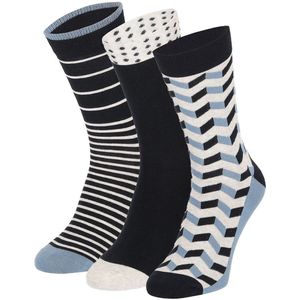 Kleurrijke heren sokken marine (6