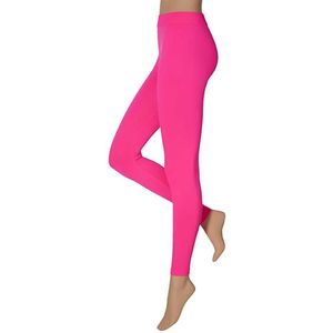 Ladies party leggings 200 denier fluor rose