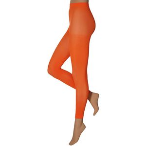 Ladies party leggings 60 denier fluor oranje